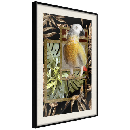 Poster Composition with Gold Parrot-01
