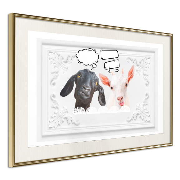 Poster Conversation of Two Goats
