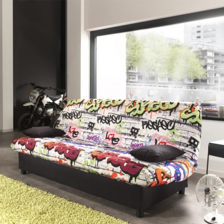 Canapea extensibila Urban, Imprimeu multicolor, 1830 x 820 x 880 mm.-01