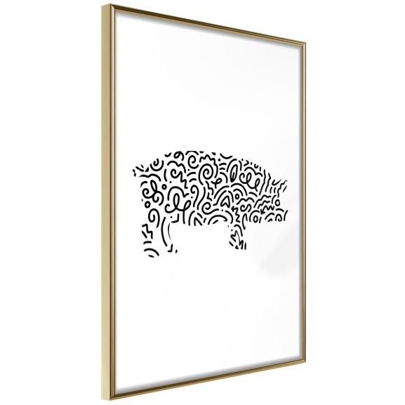 Poster Curly Pig