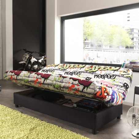 Canapea extensibila Urban, Imprimeu multicolor, 1830 x 820 x 880 mm.-01