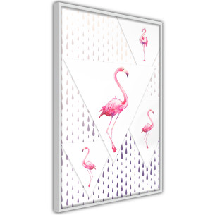Poster Flamingos and Triangles