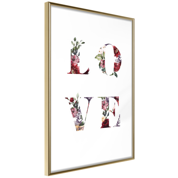 Poster Floral Love