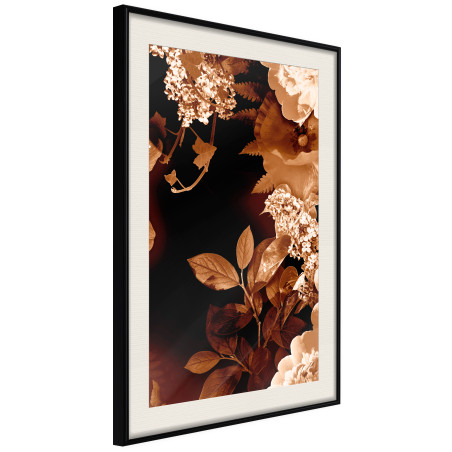 Poster Flower Decoration in Sepia-01