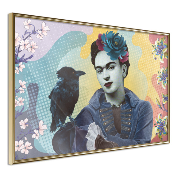 Poster Frida with a Raven