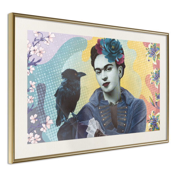 Poster Frida with a Raven