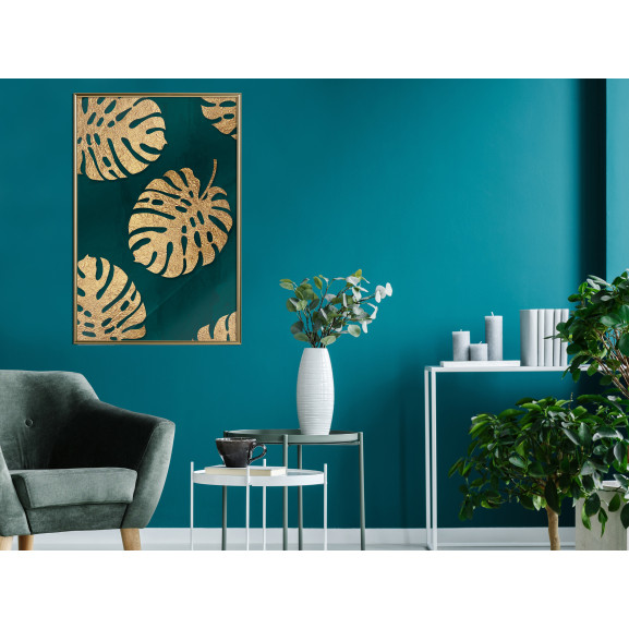 Poster Gilded Monstera Leaves