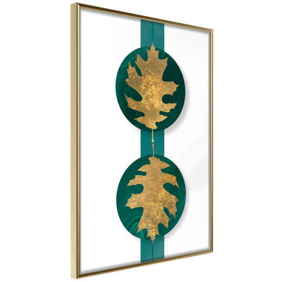 Poster Gilded Oak Leaves