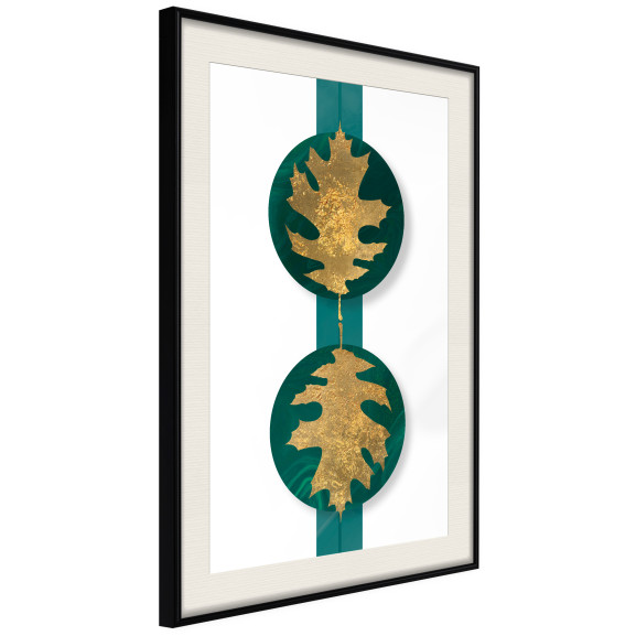 Poster Gilded Oak Leaves