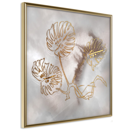 Poster Golden Monstera Leaves-01