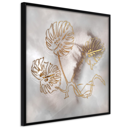 Poster Golden Monstera Leaves-01