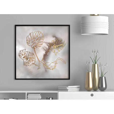 Poster Golden Monstera Leaves-01