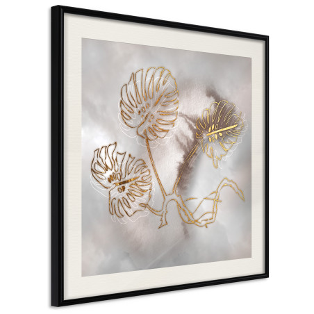 Poster Golden Monstera Leaves-01