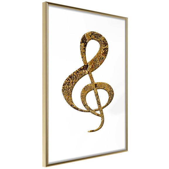 Poster Golden Treble Clef