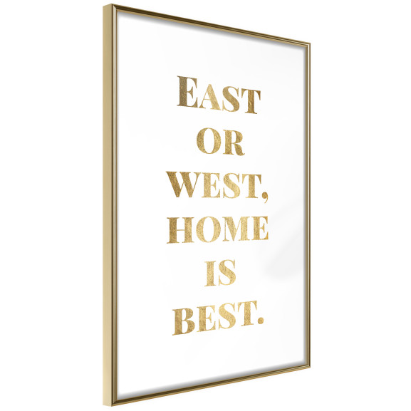 Poster Home Is Best (Gold)