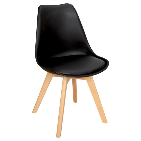 Poze Scaun Lyon, Alb si Negru, 540 x 480 x 830 x 480 mm.