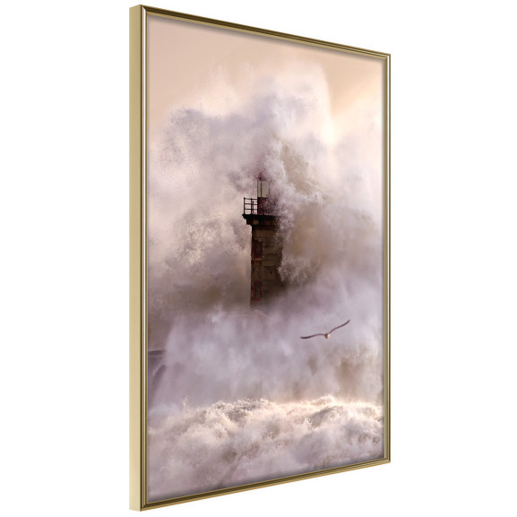 Poster Lighthouse During a Storm