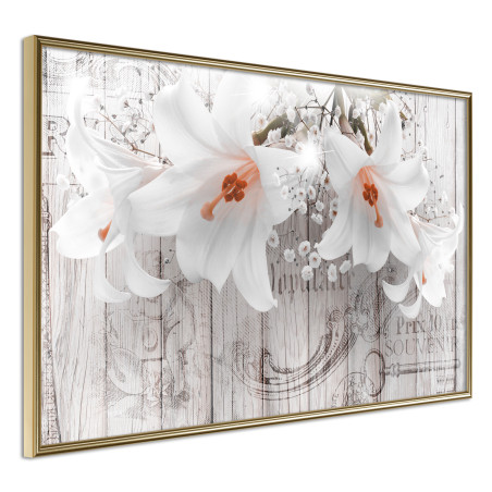 Poster Lilies on Wood-01
