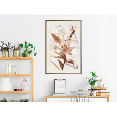 Poster Lily on Marble Background-01