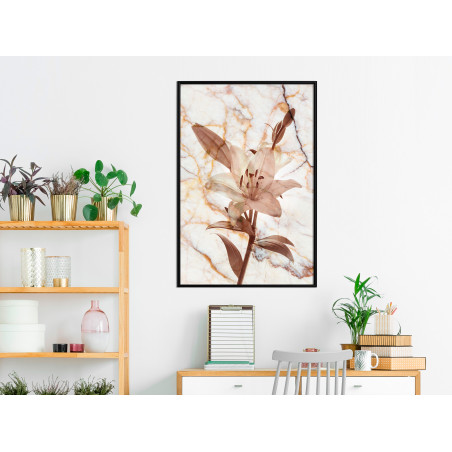 Poster Lily on Marble Background-01