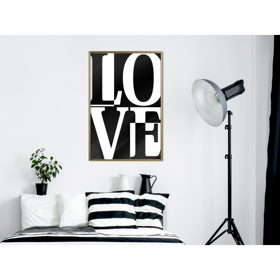 Poster Love Chessboard