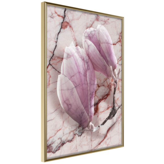 Poster Magnolia on Marble Background