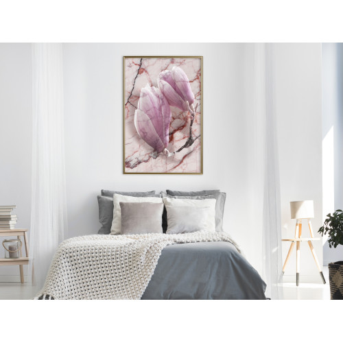 Poster Magnolia on Marble Background