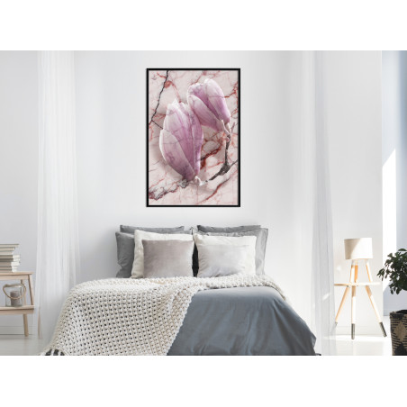 Poster Magnolia on Marble Background-01