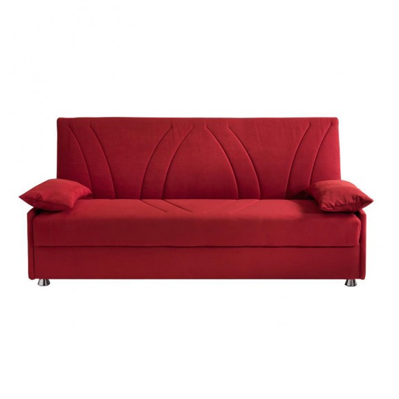 Canapea extensibila Ischia, Rosu, 2220 x 930 x 900 mm.