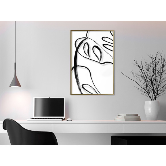 Poster Painted Monstera Leaf
