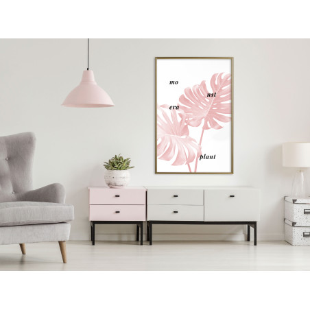 Poster Pale Pink Monstera-01