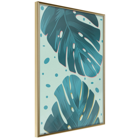 Poster Pastel Monstera Leaves-01