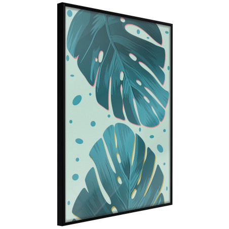 Poster Pastel Monstera Leaves-01