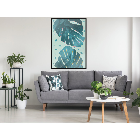 Poster Pastel Monstera Leaves