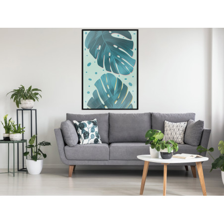 Poster Pastel Monstera Leaves-01