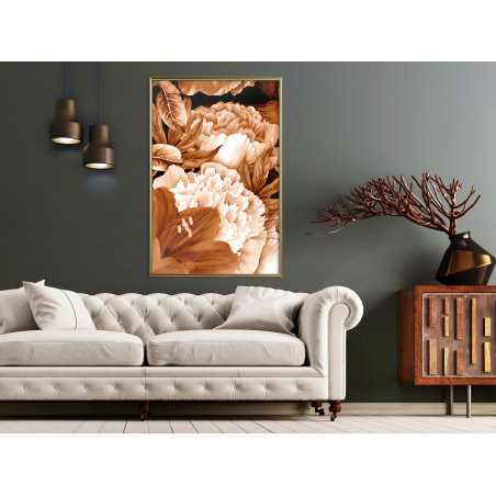 Poster Peonies in Sepia-01