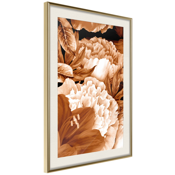 Poster Peonies in Sepia