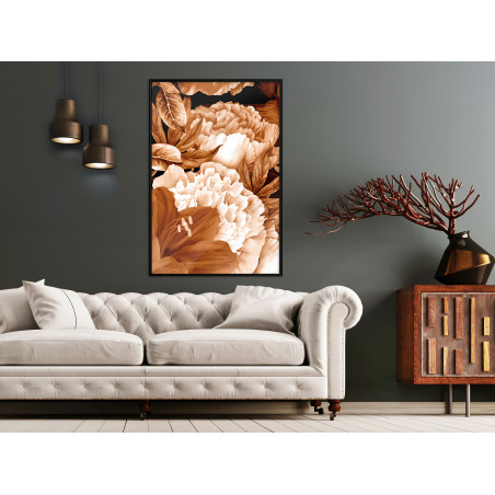 Poster Peonies in Sepia-01