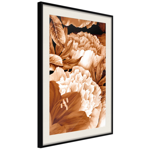 Poster Peonies in Sepia