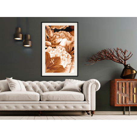 Poster Peonies in Sepia-01