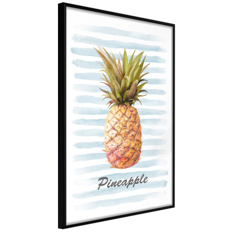 Poster Pineapple on Striped Background-01