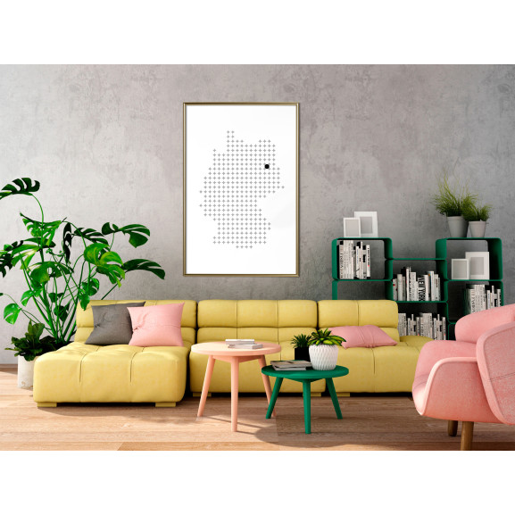 Poster Pixel Map of Germany