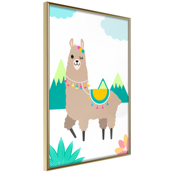 Poster Playful Llama