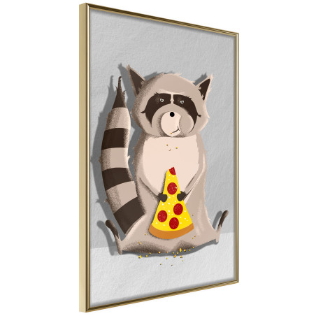Poster Racoon Eating Pizza-01