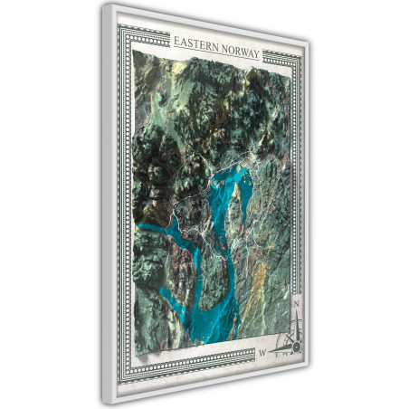 Poster Raised Relief Map: Eastern Norway-01