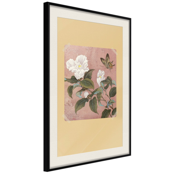 Poster Rhododendron and Butterfly