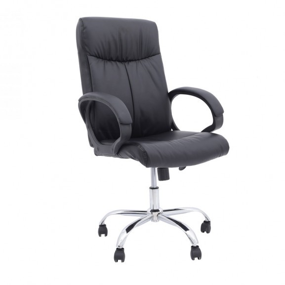 Scaun birou, culoare Negru, Metal cromat