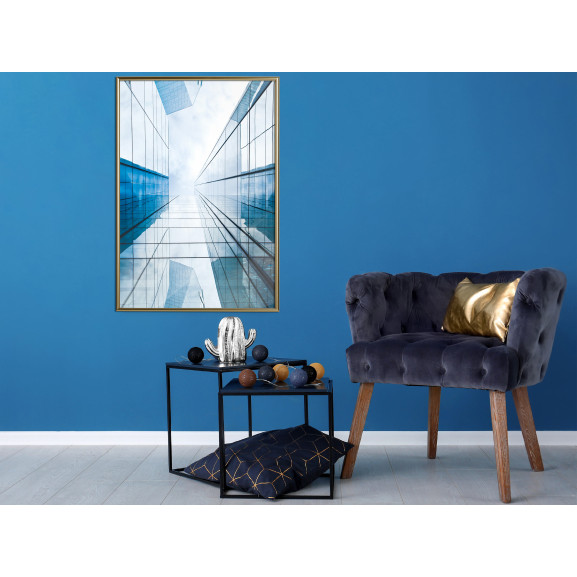 Poster Steel and Glass (Blue)