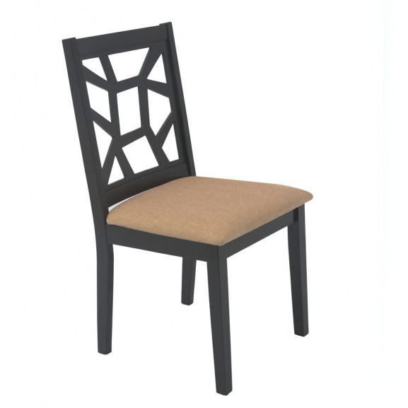 Scaun bucatarie, culoare Wenge, Lemn si Stofa