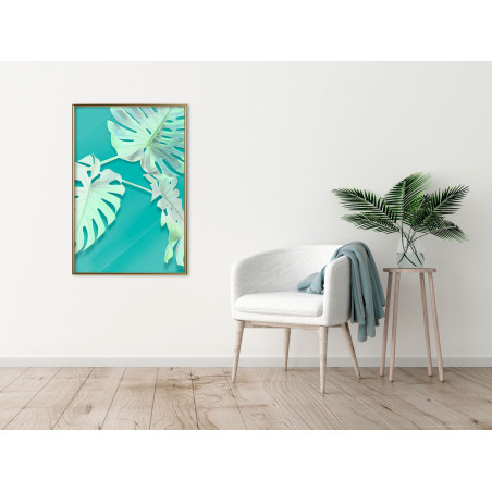 Poster Teal Monstera-01